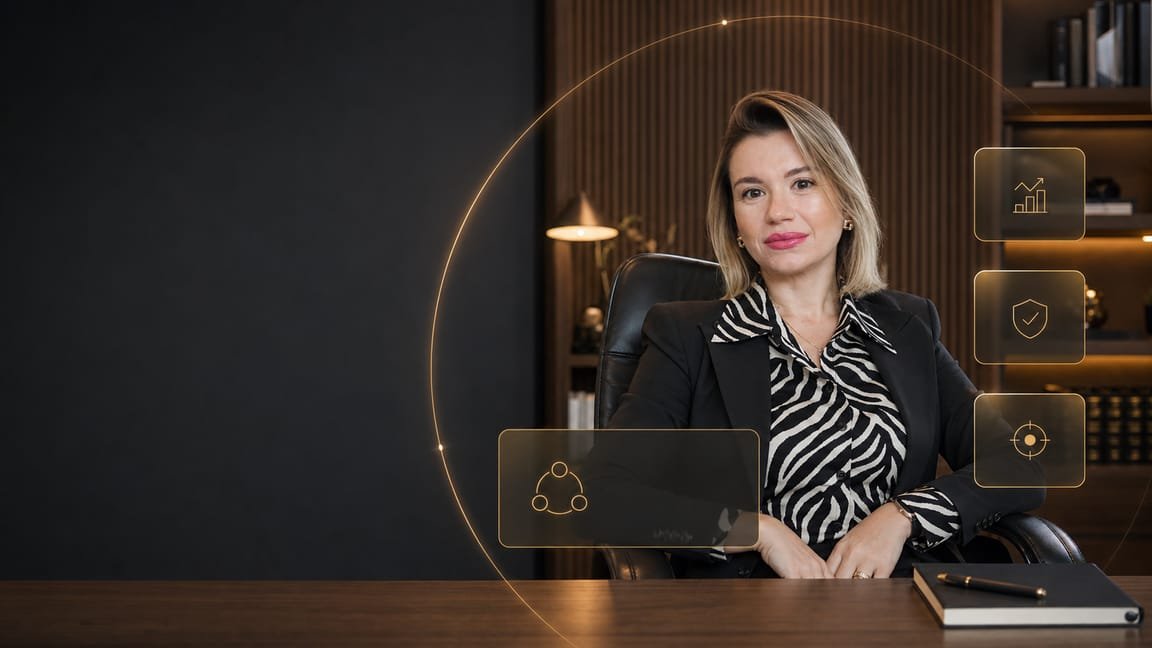 Thaís Grothe Ostapiuk durante a análise de documentos.